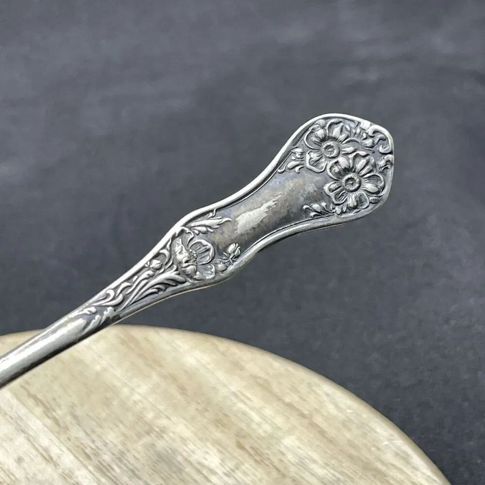 VTG Atq Wm Rogers & Son AA Silver Plate Spoon Patina Tarnished